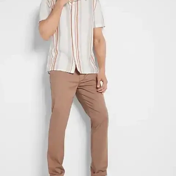 Express Slim Hyper Stretch Modern Chino Color: Hazlenut Men's 30x32 NWT - Picture 3 of 7